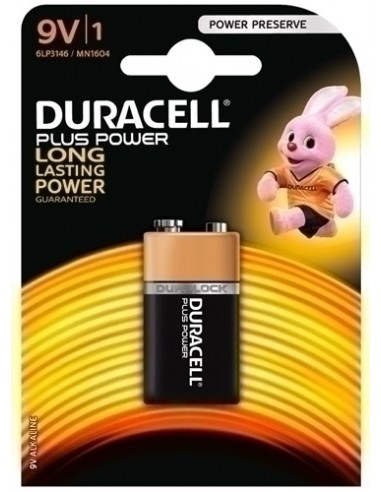 PILAS DURACELL 9V PLUS(MN1604-6LR61) B/1