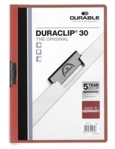 DOSSIER CLIP DURACLIP A4 2200 30h ROJO