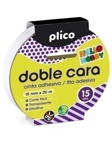 CINTA DOBLE CARA PLICO 15x20