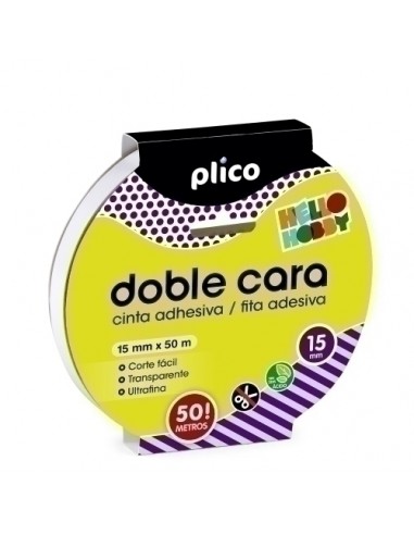 CINTA ADHESIVA DOBLE CARA PLICO 15x50