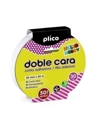 CINTA ADHESIVA DOBLE CARA PLICO 30x50