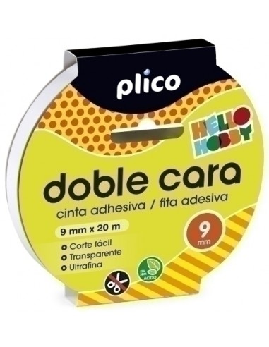 CINTA DOBLE CARA PLICO 9x20