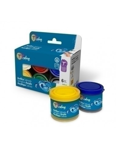 PINTURA ACRIL.TCOLORS 40 ml SURTIDO de 6