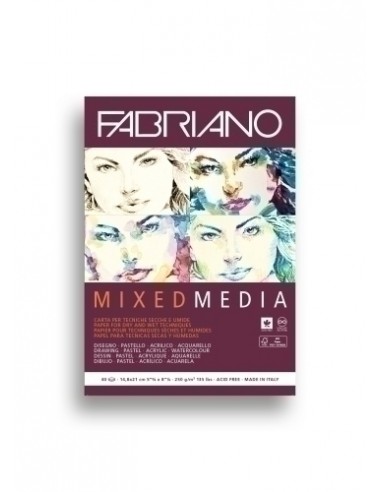 BLOC DIBUJO FABRIANO MIX MEDIA A5 250g