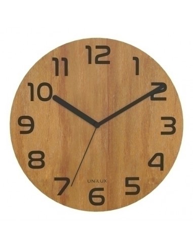 RELOJ PARED UNILUX PALMA BAMBOO 30 CM