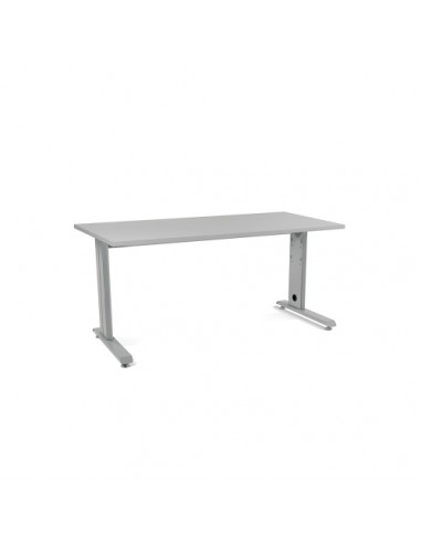 MESA ROCADA METAL 160x80 ALUMINIO/GRIS