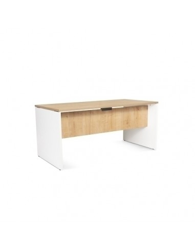 MESA ROCADA WORK  160x80 BLANCO/ROBLE