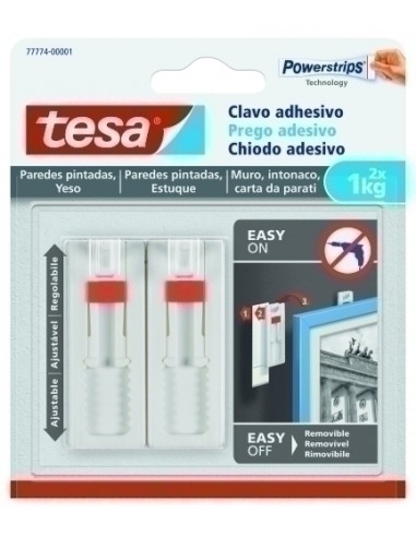 CLAVO ADHESIVO TESA AJUSTABLE PARED 1KG