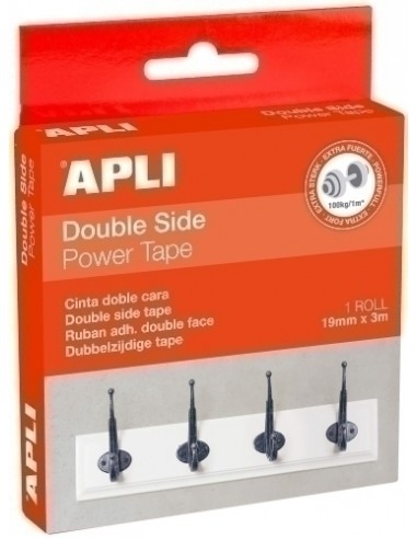 CINTA DOBLE CARA APLI POWER 3m x 19mm