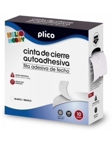 CINTA VELCRO PLICO AUTOADHESIVA 10M BL