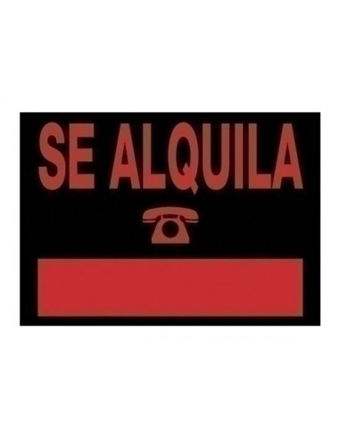 CARTEL ANUNCIO PVC 50x35 SE ALQUILA