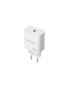 Nanocable Cargador de Pared USB-C PD 20W - Color Blanco