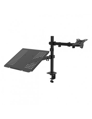 Unykach UK1420 Soporte de Mesa con Brazo Articulado para Monitor de 10"-32"-Soporte para Portatil - Giratorio-Inclinable y