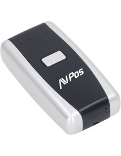 AVPos Lector de Codigos Portatil BT01 - Codigos 1D-2D y QR - USB y serie - Bluetooth - 1000mAh - Color Negro