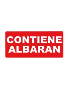 Apli Rollo de 200 Etiquetas Permanentes - Contiene Albaran - Color Rojo