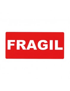 Apli Rollo de 200 Etiquetas Permanentes - Fragil - Color Rojo