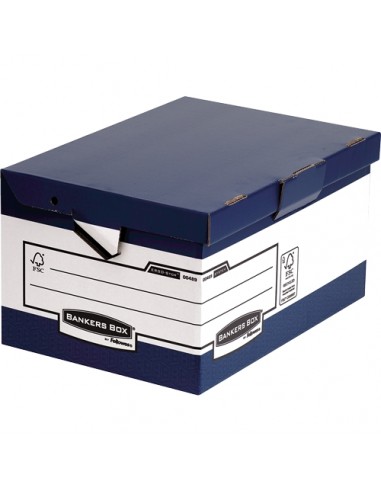 Fellowes Bankers Box Ergo-Stor Maxi Contenedor de Archivos con Asas Ergonomicas - Tapa Fija - Montaje Automatico Fastfold -