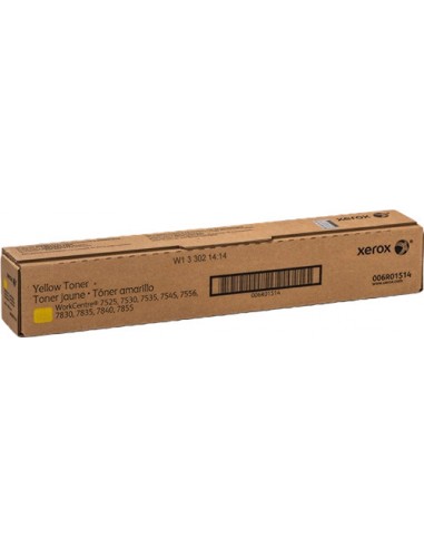 Xerox WorkCentre 7525 7535 7545 7830 Amarillo Cartucho de Toner Original - 006R01514