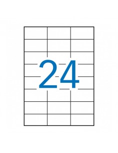 Apli Etiquetas Permanentes Blancas 70 x 37 mm - 100 Hojas