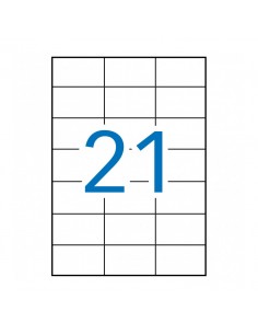 Apli Etiquetas Permanentes Blancas 70 x 42.4 mm - 100 Hojas