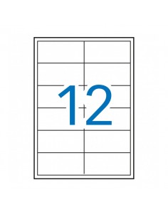 Apli Etiquetas Permanentes Blancas 97 x 42.4 mm - 100 Hojas