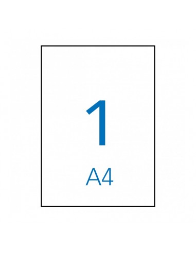 Apli Etiquetas Permanentes Blancas 210 x 297 mm - 500 Hojas
