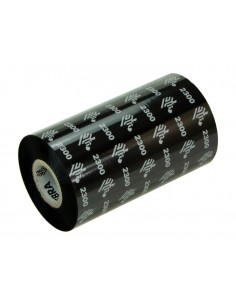 Zebra ZipShip 2300 Pack de 12 Cintas de Transferencia Termica Original - Cintas de Cera - Nucleo 12.7mm-Ancho 84mm-Longitud