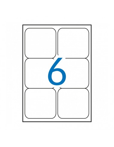 Apli Etiquetas Permanentes Blancas 99.1 x 93.1 mm - 100 Hojas