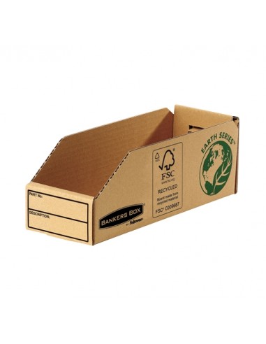 Fellowes Bankers Box Earth Bandeja de Carton 98mm - Montaje Manual - Carton Reciclado Certificacion FSC - Color Marron