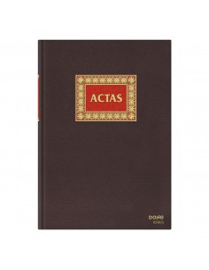 Dohe Libro de Actas Folio Natural - Encuadernacion en Tela - 100 Hojas Papel Offset Registro de 100gr