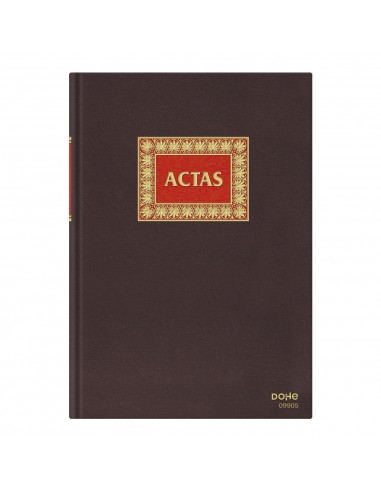 Dohe Libro de Actas Folio Natural - Encuadernacion en Tela - 100 Hojas Papel Offset Registro de 100gr