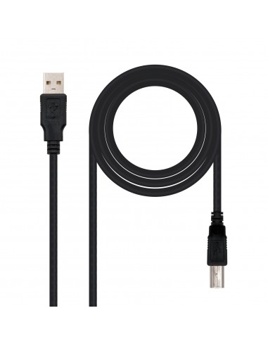Nanocable Cable de Impresora USB-A 2.0 Macho a USB-B Macho 1m