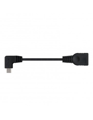Nanocable Cable Micro USB 2.0 OTG Acodado Macho a USB-A Hembra 15cm