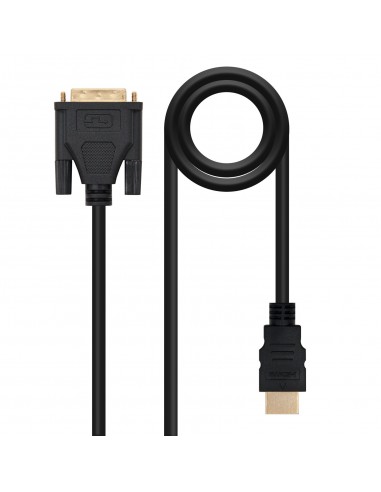 Nanocable Cable DVI 18 5 Macho a HDMI Macho 3m - Color Negro