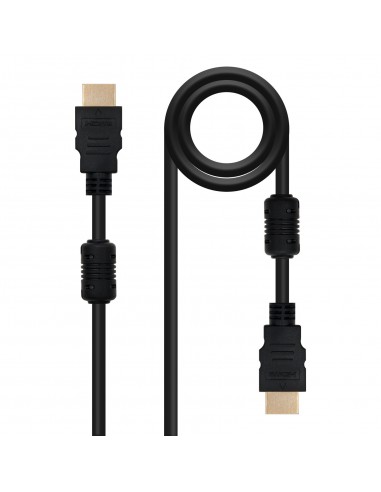 Nanocable Cable HDMI v1.4 con Ferrita Macho a HDMI v1.4 con Ferrita Macho 10m - Alta Velocidad - Color Negro