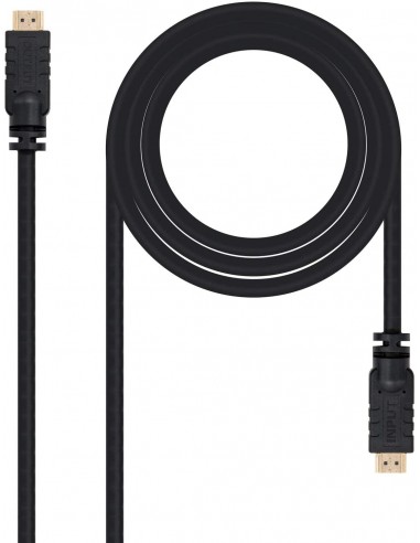 Nanocable Cable HDMI v1.4 con Repetidor Macho a HDMI v1.4 Macho 25m - Alta Velocidad - Color Negro