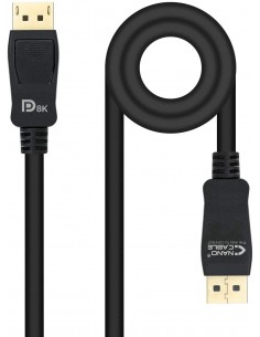 Nanocable Cable DisplayPort 1.4 Macho a DisplayPort 1.4 Macho 1m - Certificado VESA - Color Negro
