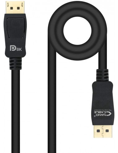 Nanocable Cable DisplayPort 1.4 Macho a DisplayPort 1.4 Macho 1m - Certificado VESA - Color Negro