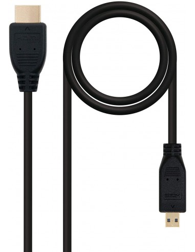 Nanocable Cable Micro HDMI v1.4 Macho a HDMI v1.4 Macho 1.80m - Alta Velocidad - Color Negro