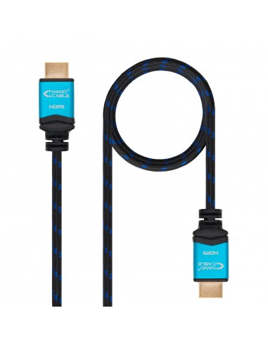 Nanocable Cable HDMI v2.0 Macho a HDMI v2.0 Macho 1m - 4K@60Hz 18Gbps - Alta Velocidad - Recubierto Nylon Trenzado - Color