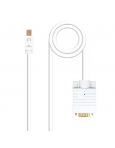 Nanocable Cable Conversor Mini DP Macho a VGA Macho 2m - Color Blanco