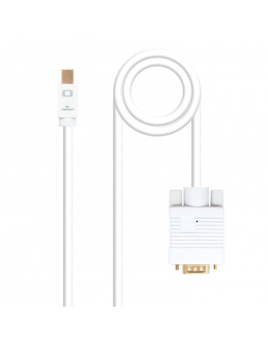 Nanocable Cable Conversor Mini DP Macho a VGA Macho 2m - Color Blanco