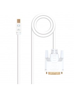 Nanocable Cable Conversor Mini DP Macho a DVI Macho 5m - Color Blanco