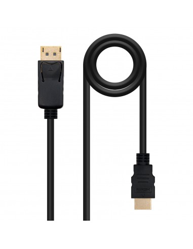 Nanocable Cable Conversor DisplayPort Macho a HDMI Macho 5m - Color Negro