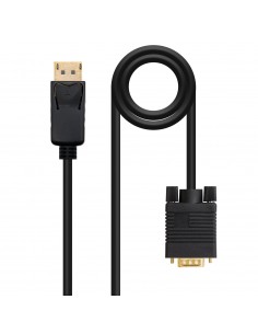 Nanocable Cable Conversor DisplayPort a VGA - DP M - VGA M - 1 m - Color Negro