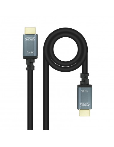 Nanocable Cable HDMI 2.1 IRIS 8K Macho a HDMI 2.1 IRIS 8K Macho 2m - Color Negro