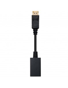 Nanocable Conversor DisplayPort a HDMI - DP M-HDMI A H - 15 cm - Color Negro