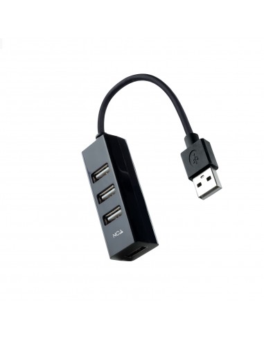 Nanocable Hub USB-A 2.0 con 4x USB-A 2.0 - Cable de 0.15m
