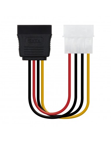 Nanocable Cable SATA Alimentacion 5.25" Molex 4pin Macho a SATA Hembra OEM 0.16m