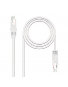 Nanocable Cable Red Latiguillo RJ45 CAT.6 UTP AWG24 - 25 cm - Color Blanco